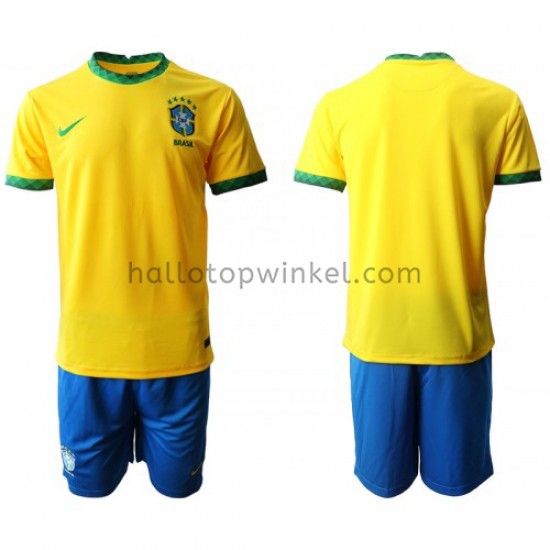 Brazilië Voetbalshirt Kleuters/Kids Thuis Tenue 2020-2021 Korte Mouw