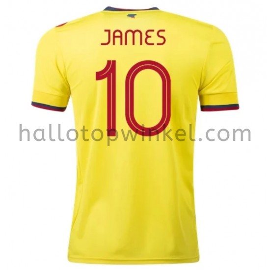 Colombia Voetbalshirt James 10 Thuis Tenue 2020-2021 Korte Mouw