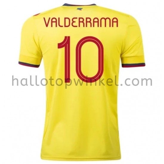 Colombia Voetbalshirt Valderrama 10 Thuis Tenue 2020-2021 Korte Mouw