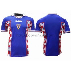 Kroatië Voetbalshirt Retro Uit Tenue 1998 Korte Mouw