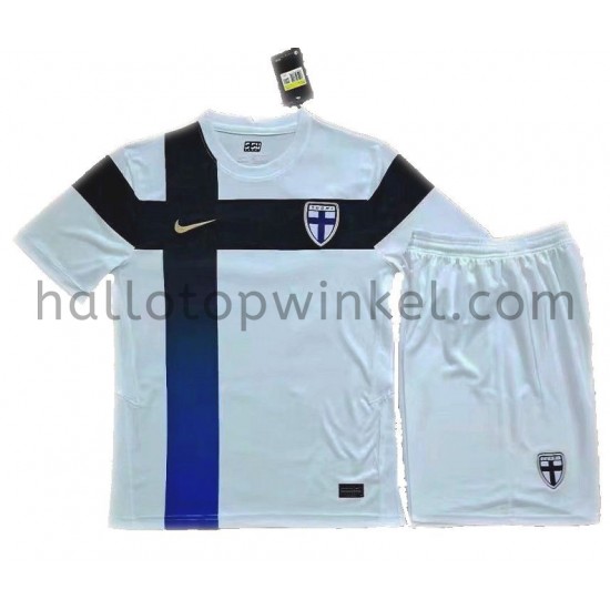 Finland Voetbalshirt Kleuters/Kids Thuis Tenue EK 2020 Korte Mouw