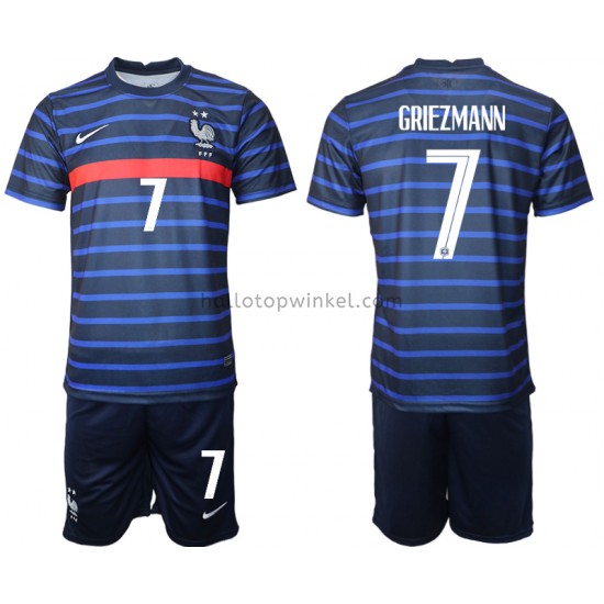 Frankrijk Voetbalshirt Antoine Griezmann 7 Kleuters/Kids Thuis Tenue EK 2020 Korte Mouw