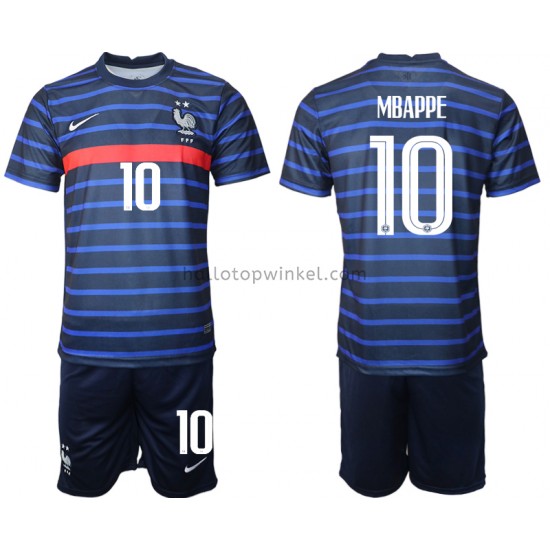 Frankrijk Voetbalshirt Kylian Mbappé 10 Kleuters/Kids Thuis Tenue EK 2020 Korte Mouw