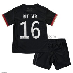 Duitsland Voetbalshirt Antonio Rudiger 16 Kleuters/Kids Uit Tenue EK 2020 Korte Mouw