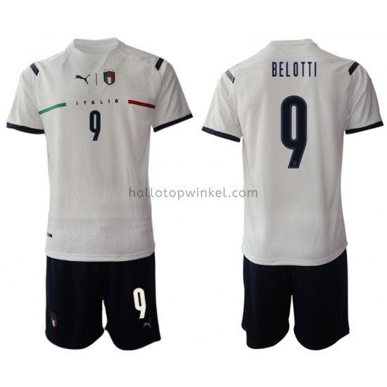 Italië Voetbalshirt Andrea Belotti 9 Kleuters/Kids Uit Tenue 2021-2022 Korte Mouw