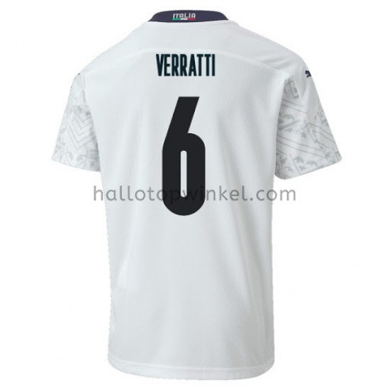Italië Voetbalshirt VERRATTI 6 Uit Tenue EK 2020 Korte Mouw