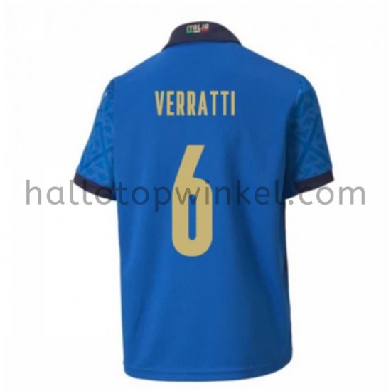 Italië Voetbalshirt Verratti 6 Thuis Tenue EK 2020 Korte Mouw