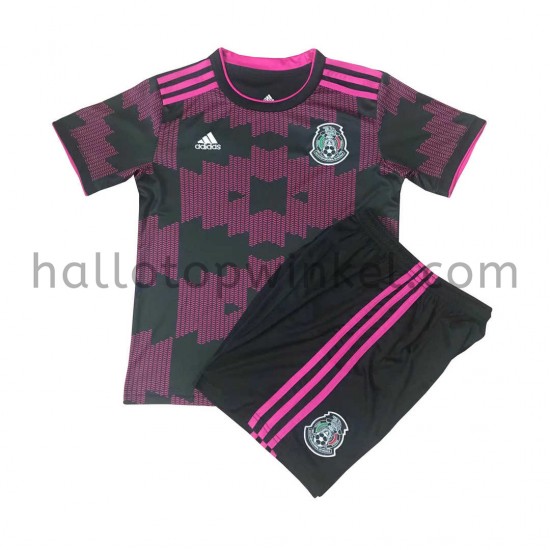Mexico Voetbalshirt Kleuters/Kids Thuis Tenue 2021 Korte Mouw