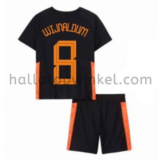 Nederland Voetbalshirt Georginio Wijnaldum 8 Kleuters/Kids Uit Tenue EK 2020 Korte Mouw