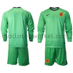 Nederland Voetbalshirt Doelman Kleuters/Kids Uit Tenue EK 2020 Lange Mouw