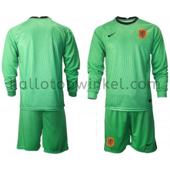 Nederland Voetbalshirt Doelman Kleuters/Kids Uit Tenue EK 2020 Lange Mouw