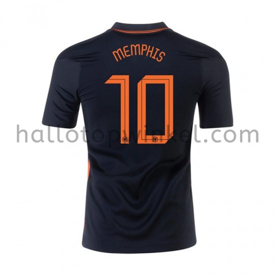 Nederland Voetbalshirt MEMPHIS 10 Uit Tenue EK 2020 Korte Mouw
