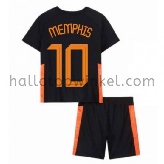 Nederland Voetbalshirt Memphis Depay 10 Kleuters/Kids Uit Tenue EK 2020 Korte Mouw