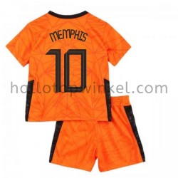 Nederland Voetbalshirt Memphis Depay 10 Kleuters/Kids Thuis Tenue EK 2020 Korte Mouw
