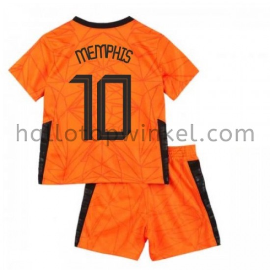 Nederland Voetbalshirt Memphis Depay 10 Kleuters/Kids Thuis Tenue EK 2020 Korte Mouw