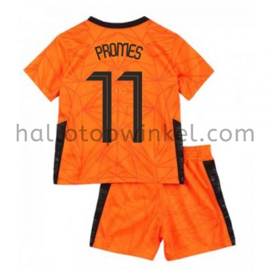 Nederland Voetbalshirt Quincy Promes 11 Kleuters/Kids Thuis Tenue EK 2020 Korte Mouw