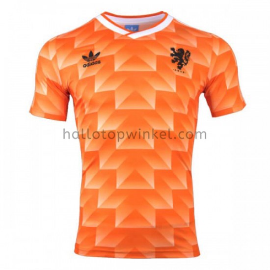 Nederland Voetbalshirt Retro Thuis Tenue 1988 Korte Mouw