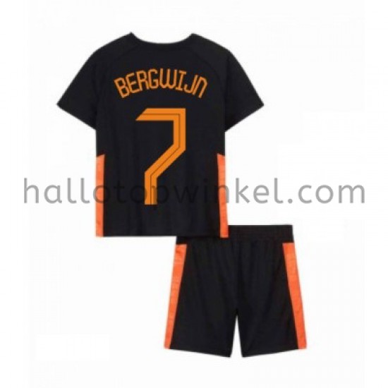 Nederland Voetbalshirt Steven Bergwijn 7 Kleuters/Kids Uit Tenue EK 2020 Korte Mouw