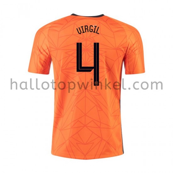 Nederland Voetbalshirt VIRGIL 4 Thuis Tenue EK 2020 Korte Mouw