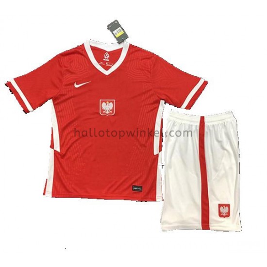 Polen Voetbalshirt Kleuters/Kids Uit Tenue EK 2020 Korte Mouw