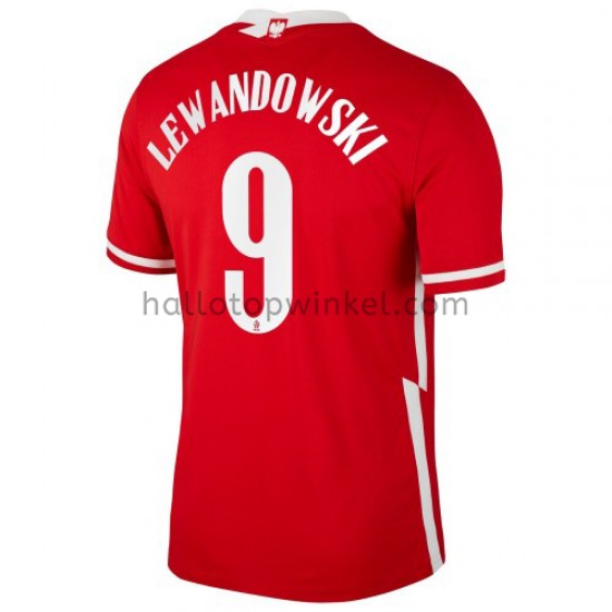 Polen Voetbalshirt Robert Lewandowski 9 Uit Tenue EK 2020 Korte Mouw