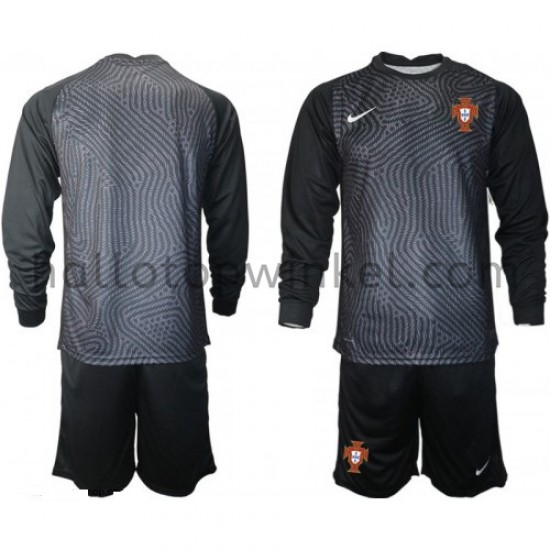 Portugal Voetbalshirt Doelman Kleuters/Kids Thuis Tenue EK 2020 Lange Mouw