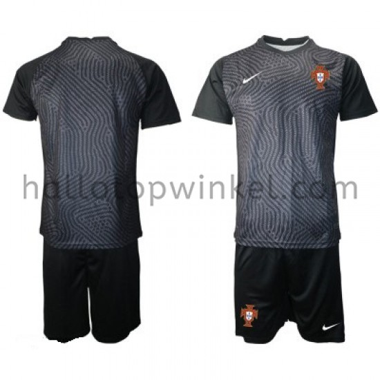 Portugal Voetbalshirt Doelman Kleuters/Kids Thuis Tenue EK 2020 Korte Mouw