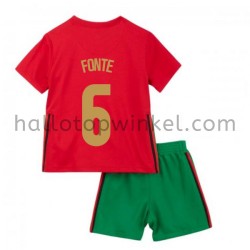 Portugal Voetbalshirt Jose Fonte 6 Kleuters/Kids Thuis Tenue EK 2020 Korte Mouw