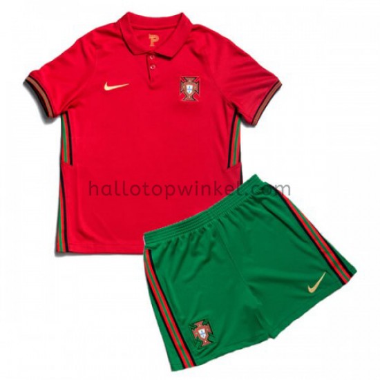 Portugal Voetbalshirt Kleuters/Kids Thuis Tenue EK 2020 Korte Mouw