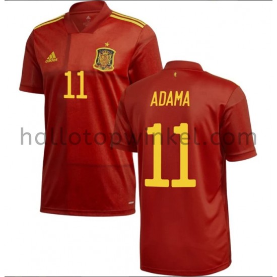 Spanje Voetbalshirt Adama 11 Thuis Tenue EK 2020 Korte Mouw