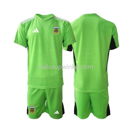 Argentinië Voetbalshirt Doelman Kleuters/Kids Thuis Tenue WK 2022 Korte Mouw