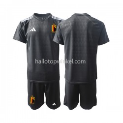 België Voetbalshirt Courtois 1 Doelman Kleuters/Kids Uit Tenue 2022 Korte Mouw