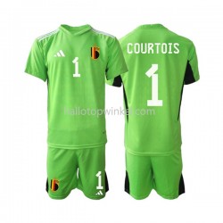 België Voetbalshirt Courtois 1 Doelman Kleuters/Kids Thuis Tenue 2021-2022 Korte Mouw