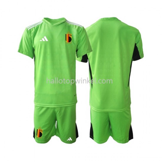 België Voetbalshirt Doelman Kleuters/Kids Thuis Tenue 2021-2022 Korte Mouw