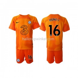 Chelsea Voetbalshirt Edouard Mendy 16 Doelman Kleuters/Kids Thuis Tenue 2022-2023 Korte Mouw
