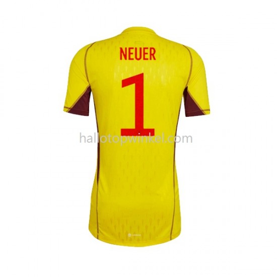 Duitsland Voetbalshirt Manuel Neuer 1 Doelman Heren Uit Tenue WK 2022 Korte Mouw