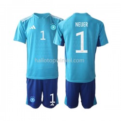 Duitsland Voetbalshirt Manuel Neuer 1 Doelman Kleuters/Kids Thuis Tenue WK 2022 Korte Mouw