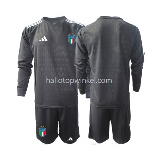 Italië Voetbalshirt Doelman Kleuters/Kids Uit Tenue 2023 Lange Mouw