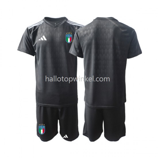 Italië Voetbalshirt Doelman Kleuters/Kids Uit Tenue 2023 Korte Mouw