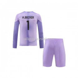 Liverpool Voetbalshirt A.Becker 1 Doelman Kleuters/Kids Thuis Tenue 2022-2023 Lange Mouw