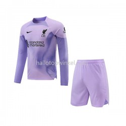 Liverpool Voetbalshirt Doelman Kleuters/Kids Thuis Tenue 2022-2023 Lange Mouw