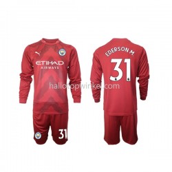 Manchester City Voetbalshirt Ederson M 31 Doelman Kleuters/Kids Thuis Tenue 2022-2023 Lange Mouw