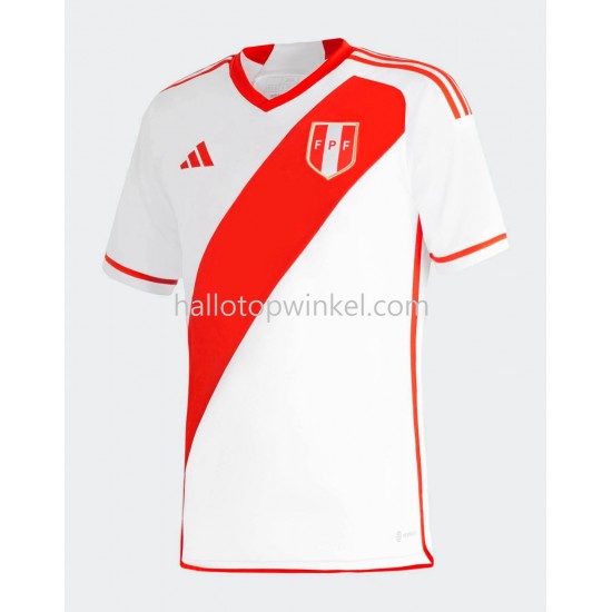 Peru Voetbalshirt Heren Thuis Tenue 2023 Korte Mouw