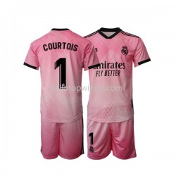 Real Madrid Voetbalshirt Thibaut Courtois 1 Doelman Kleuters/Kids Vierde Tenue 2021-2022 Korte Mouw