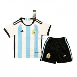 Argentinië Voetbalshirt Kleuters/Kids Thuis Tenue WK 2022 Korte Mouw
