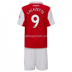 Arsenal Voetbalshirt Lacazette 9 Kleuters/Kids Thuis Tenue 2022-2023 Korte Mouw
