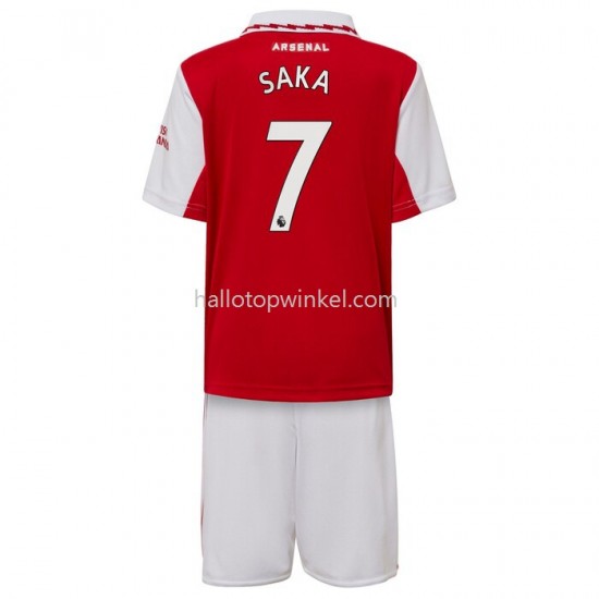 Arsenal Voetbalshirt Saka 7 Kleuters/Kids Thuis Tenue 2022-2023 Korte Mouw