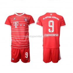Bayern München Voetbalshirt Lewandowski 9 Kleuters/Kids Thuis Tenue 2022-2023 Korte Mouw