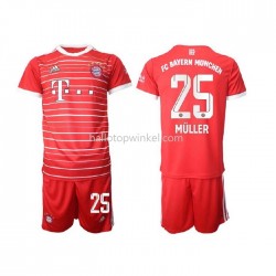 Bayern München Voetbalshirt Muller 25 Kleuters/Kids Thuis Tenue 2022-2023 Korte Mouw