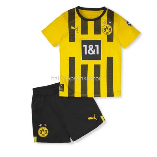 Borussia Dortmund Voetbalshirt Kleuters/Kids Thuis Tenue 2022-2023 Korte Mouw